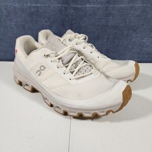 On Cloudventure Shoes Womens Size 7 White Ice Glacier Gum Trail Hiking Running